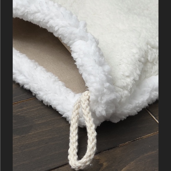 NWT Handmade Tan Sherpa Luxury Reversible Christmas Stocking - Picture 7 of 8